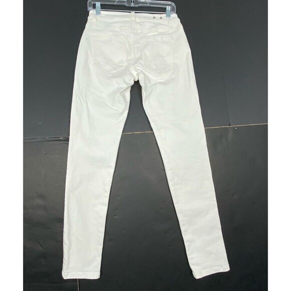 Cabi Zip Curvy Skinny Jean White Womens size 2 Style #5317. Stretch Pockets - Picture 2 of 11